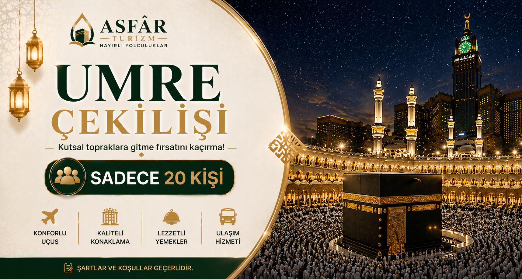 Asfar Turizm Umre Çekilişi 2026 - 20 Kişilik Kontenjan
